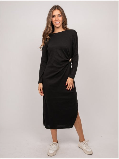 Robe longue maille douce drapé ilarisse - Kiabi Robe longue maille douce drapé ilarisse - Kiabi