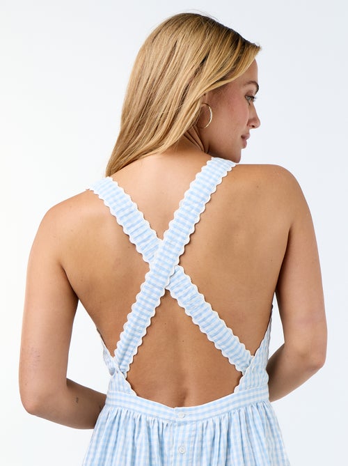 Robe longue maille gaufrée à bretelles croisées - Kiabi Robe longue maille gaufrée à bretelles croisées - Kiabi