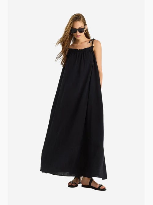 Robe longue midi à col carré et détails volantés lucci - Kiabi Robe longue midi à col carré et détails volantés lucci - Kiabi