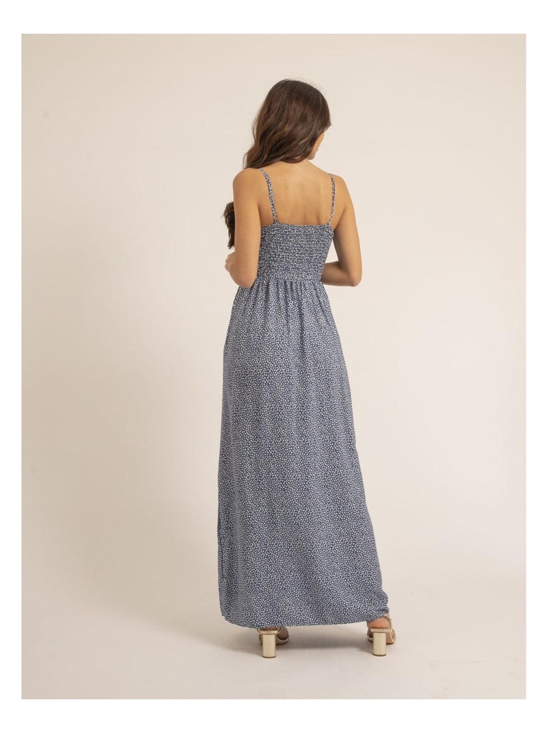 Robe longue motifs IBALMIE Bleu - Kiabi