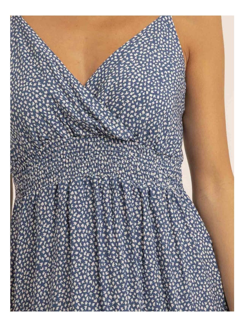 Robe longue motifs IBALMIE Bleu - Kiabi