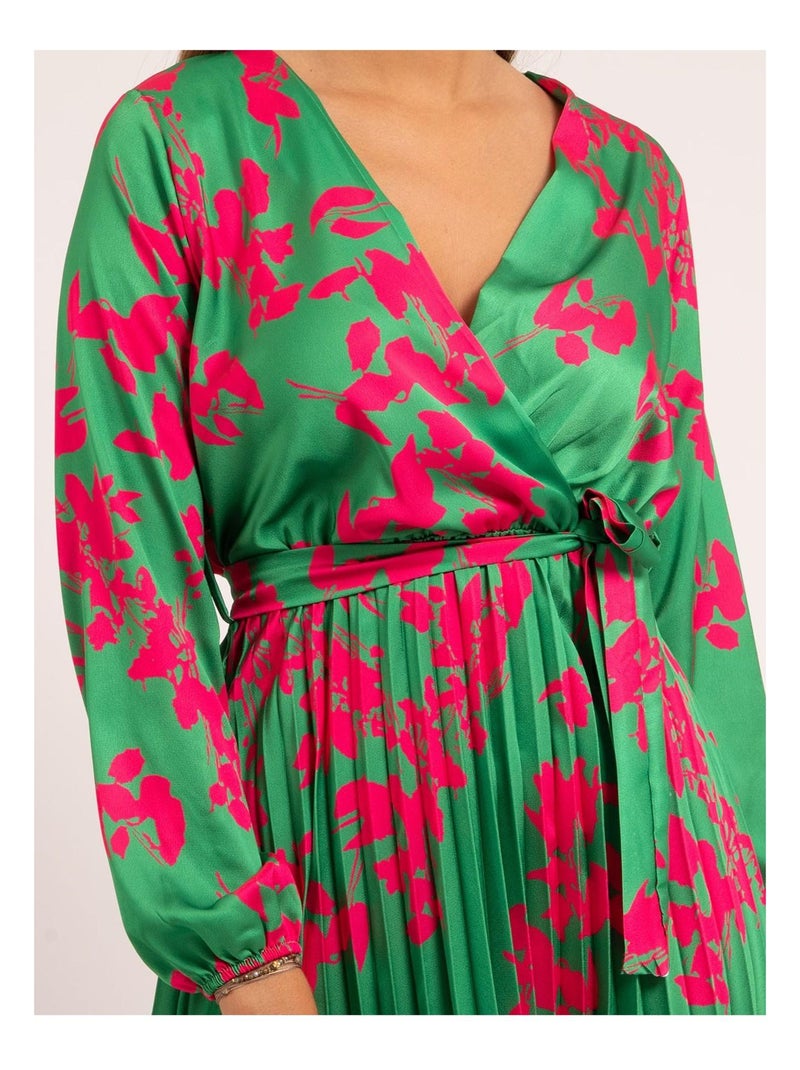 Robe longue motifs ICHELLE Vert - Kiabi