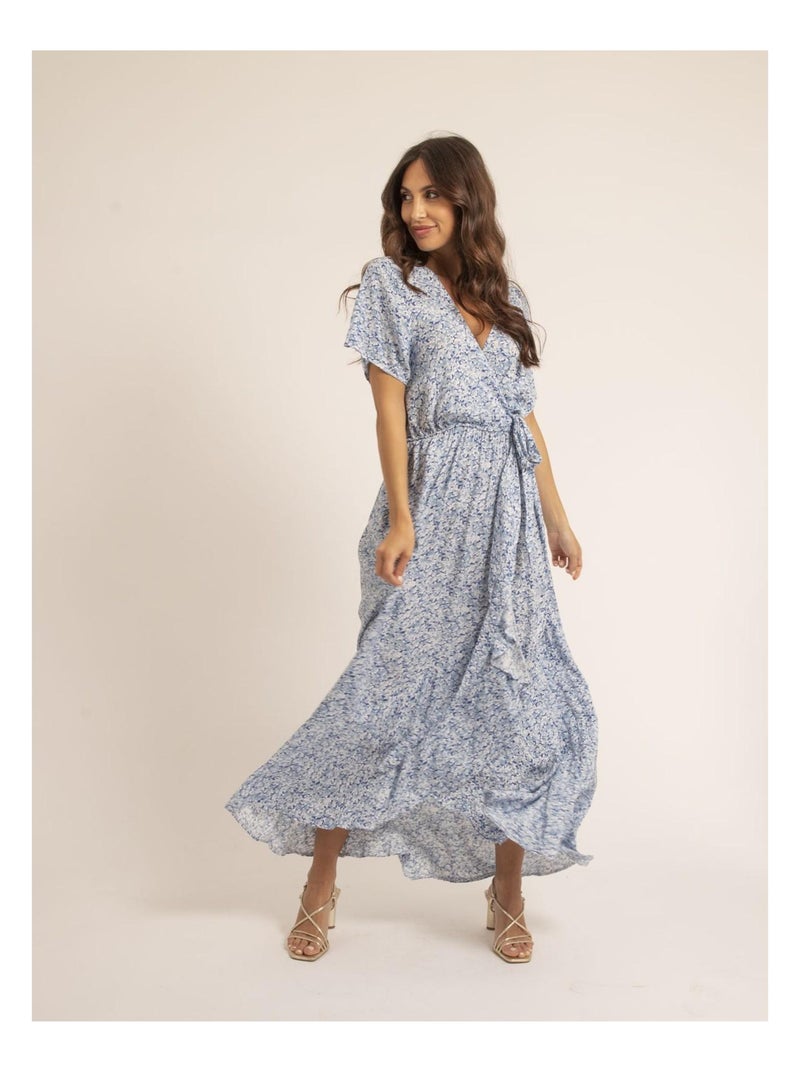Robe longue motifs IGAELLE Bleu - Kiabi