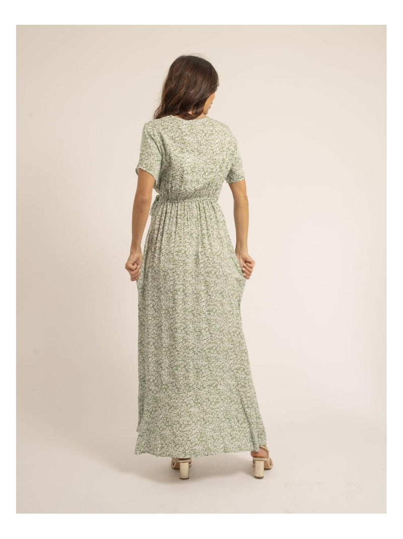 Robe longue motifs igaelle Vert - Kiabi