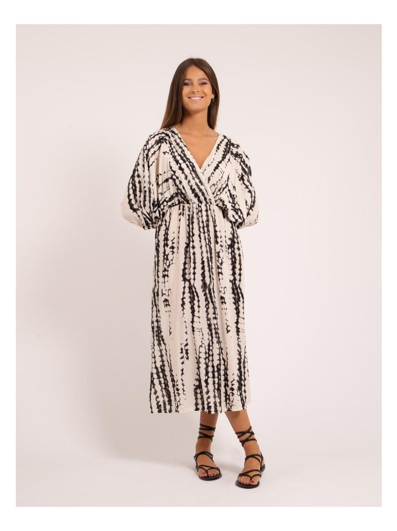 Robe longue motifs ILAZINE Blanc - Kiabi