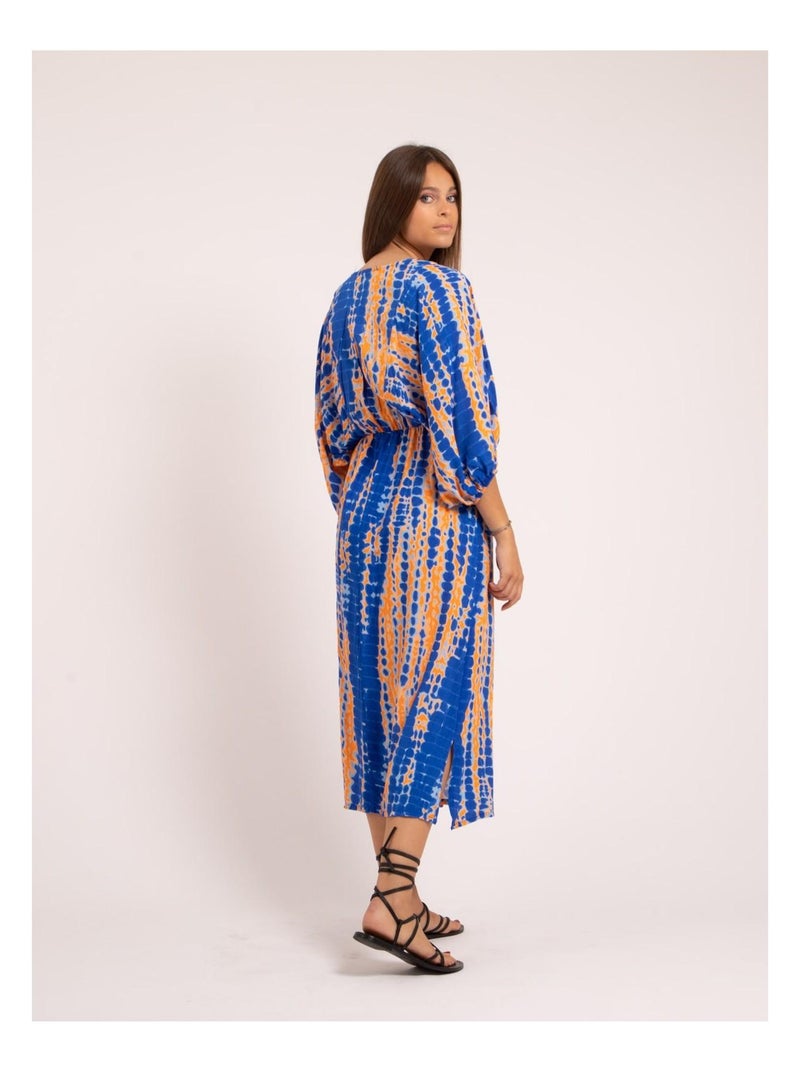 Robe longue motifs ILAZINE Bleu - Kiabi
