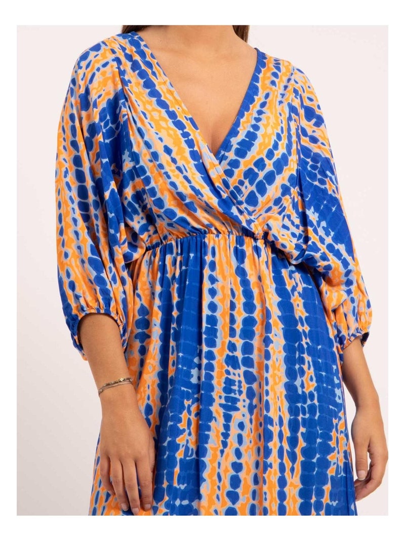 Robe longue motifs ILAZINE Bleu - Kiabi