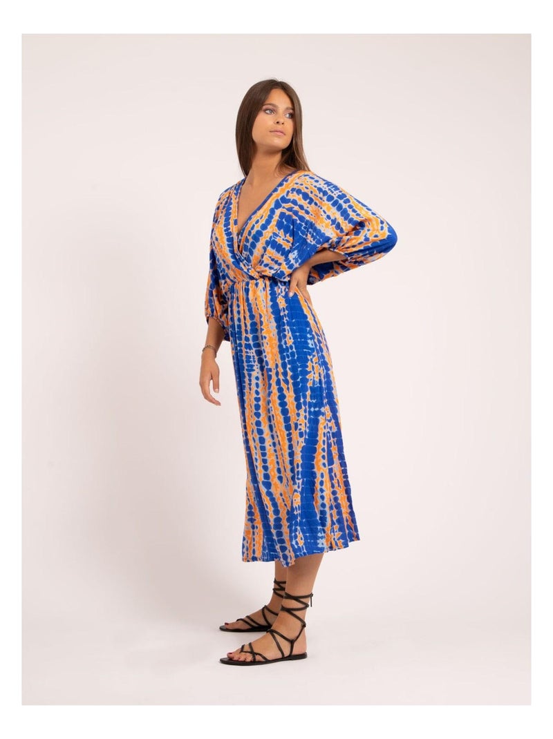 Robe longue motifs ILAZINE Bleu - Kiabi