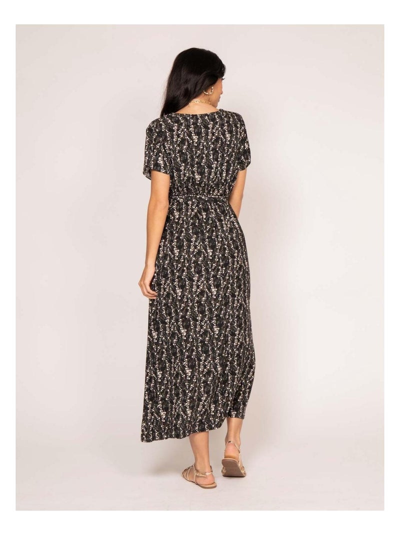 Robe longue motifs INOX Noir - Kiabi