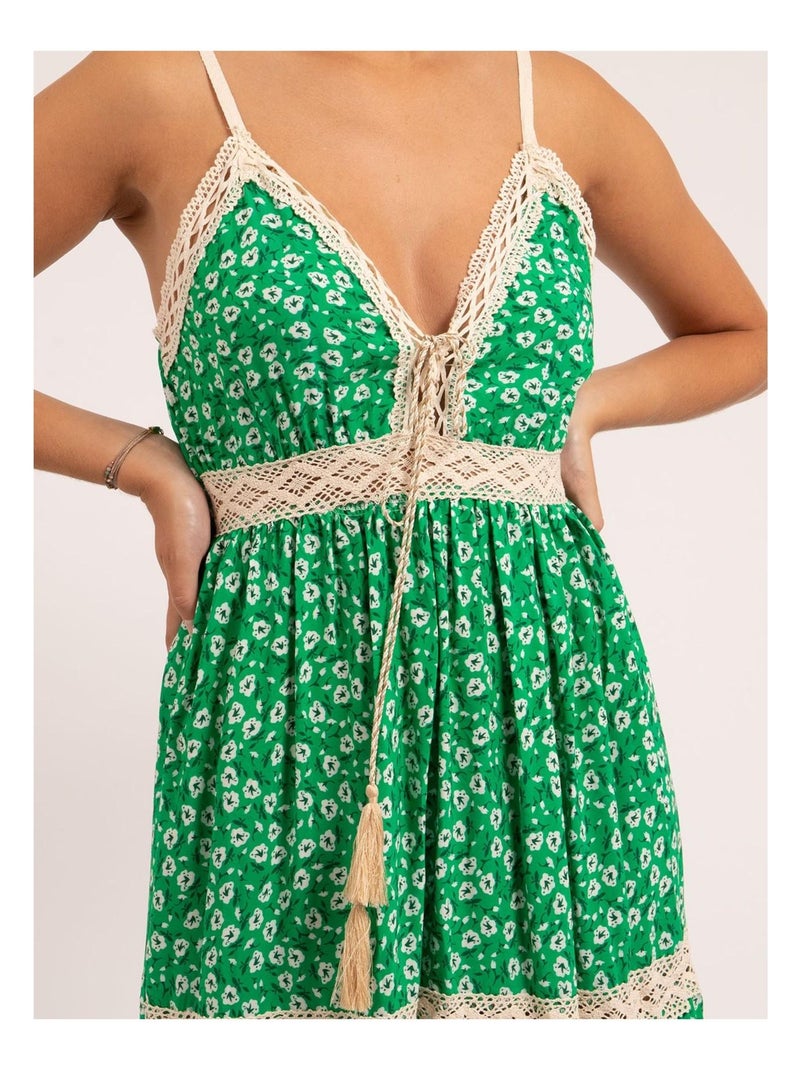 Robe longue motifs INOZEL Vert - Kiabi