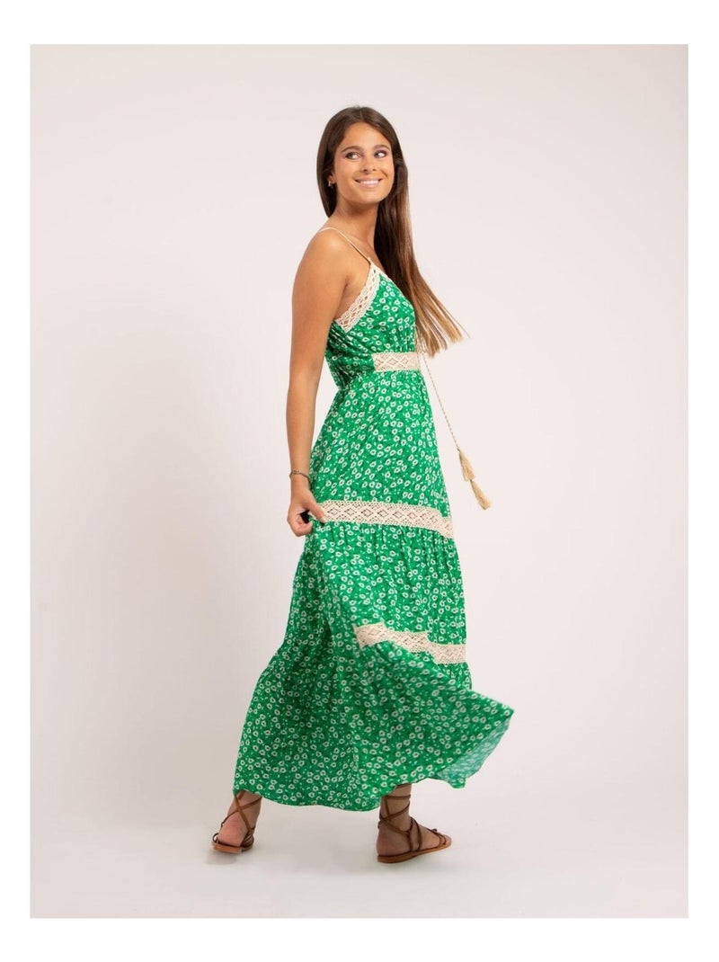 Robe longue motifs INOZEL Vert - Kiabi