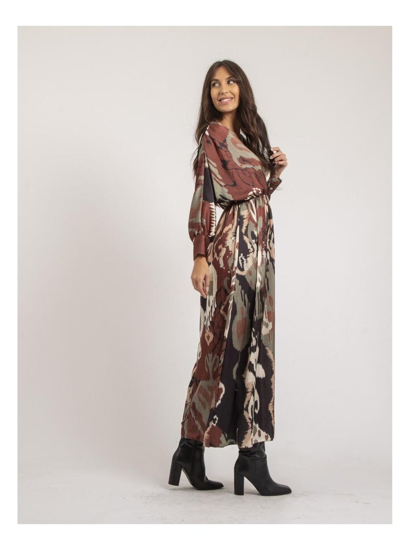 Robe longue motifs IVECA Kaki - Kiabi