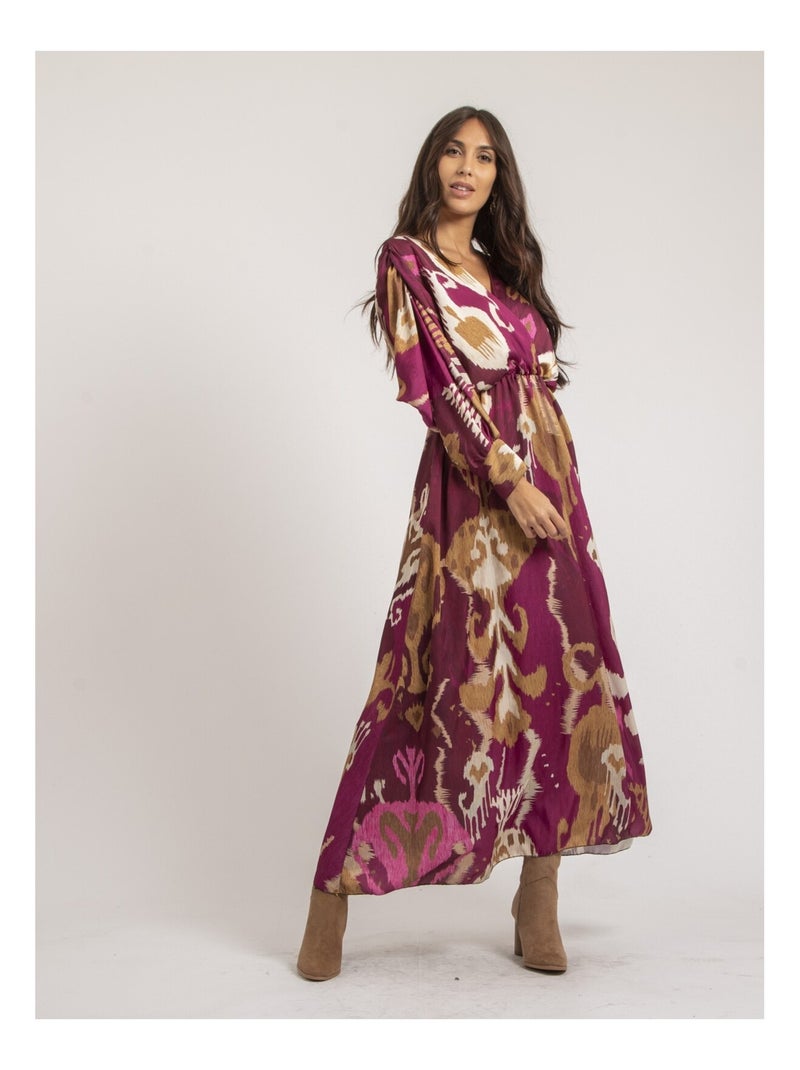 Robe longue motifs IVECA Violet - Kiabi