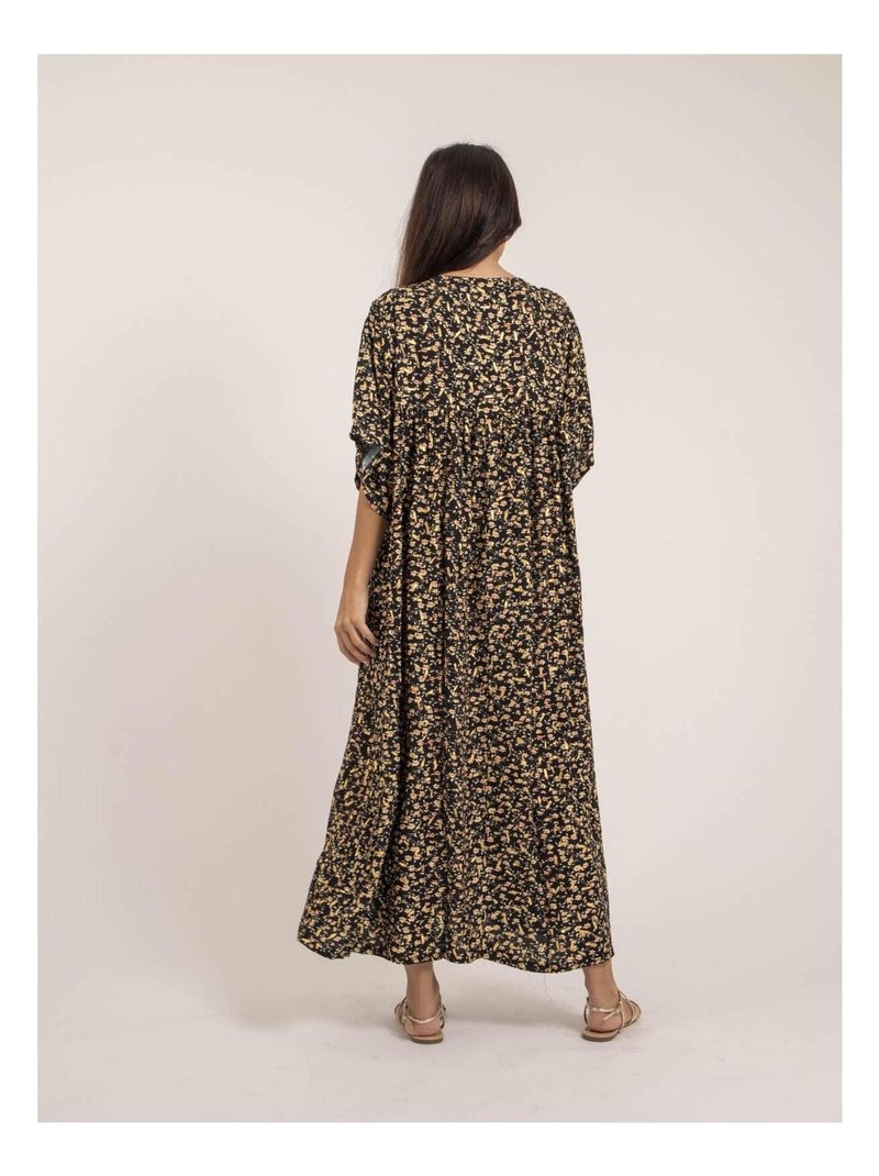 Robe longue motifs IVRY Noir - Kiabi