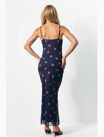Robe longue moulante à imprimé léopard hiccup