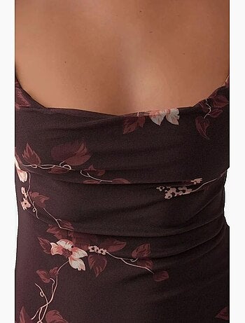 Robe longue moulante à imprimé léopard hiccup