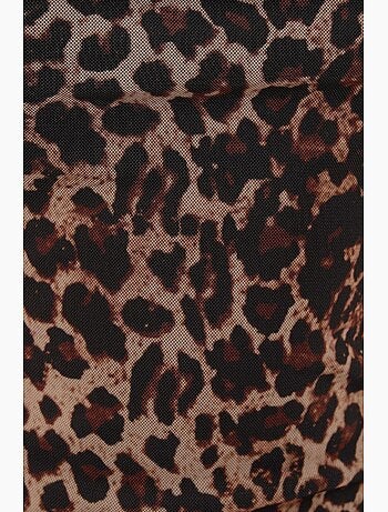 Robe longue moulante à imprimé léopard hiccup