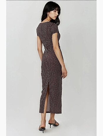 Robe longue moulante à imprimé léopard hiccup