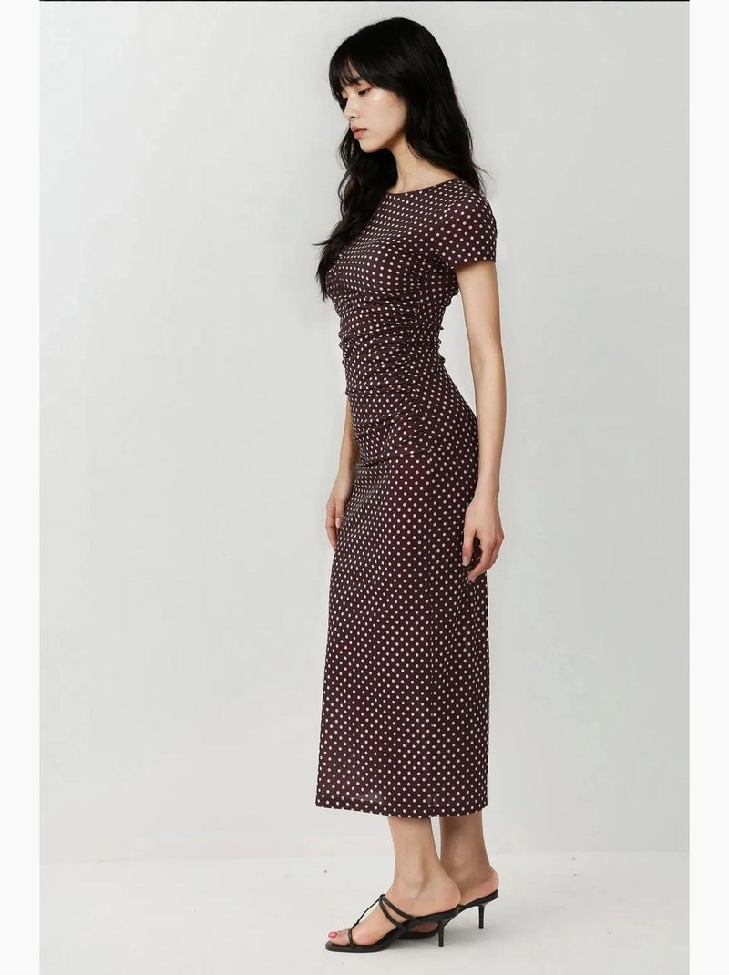 Robe longue moulante à imprimé léopard hiccup Rouge bordeaux - Kiabi