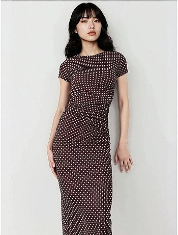 Robe Longue Moulante À Imprimé Léopard