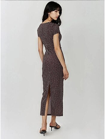 Robe Longue Moulante À Imprimé Léopard