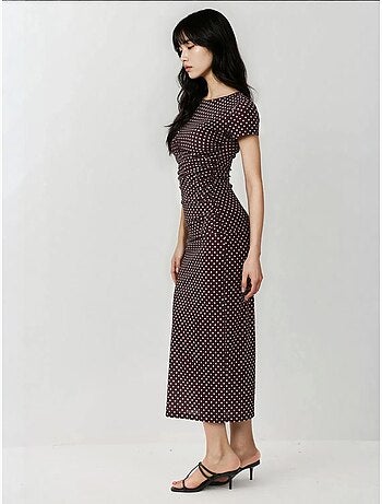 Robe Longue Moulante À Imprimé Léopard