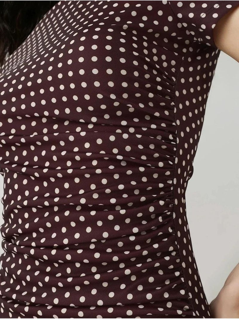 Robe Longue Moulante À Imprimé Léopard Rouge bordeaux - Kiabi