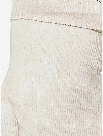 Robe longue moulante côtelée à épaules dénudées