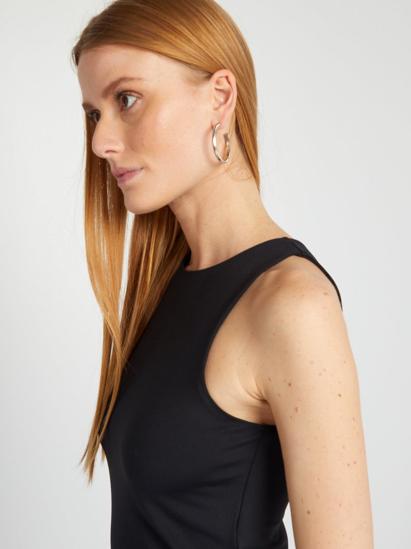 Robe longue moulante noir - Kiabi