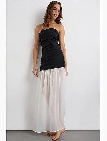 Robe longue moulante sans bretelles hiccup