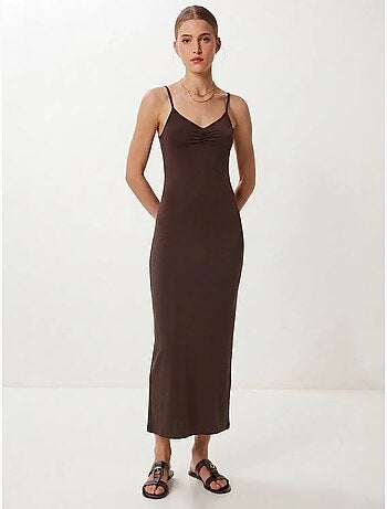 Robe longue moulante sans manches istanbul