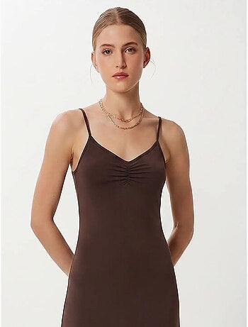 Robe longue moulante sans manches istanbul