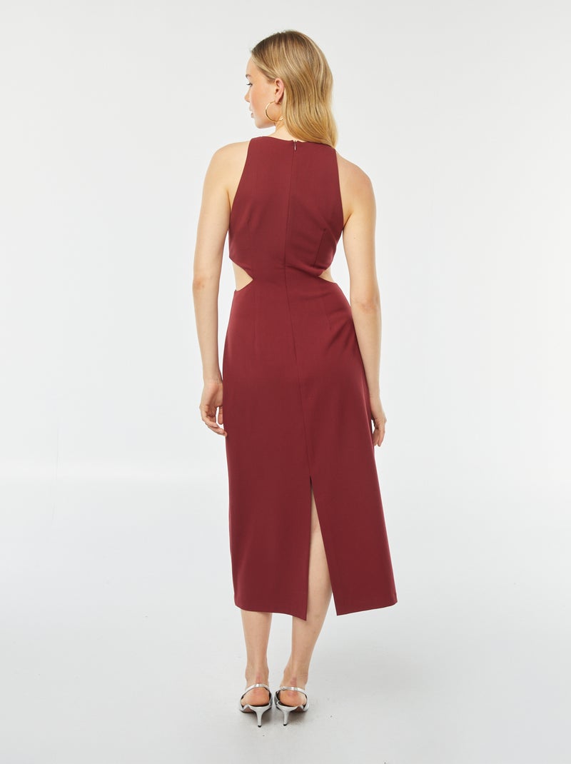 Robe longue moulante sans manches ROUGE - Kiabi