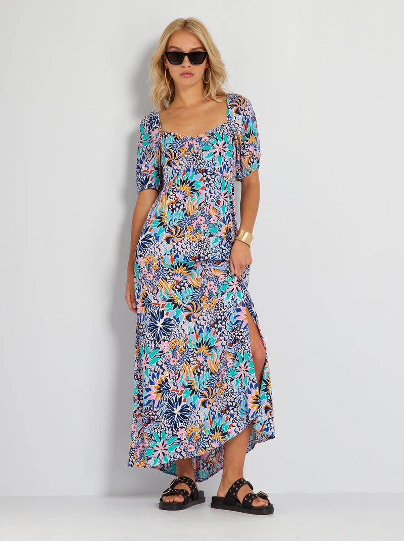 Robe longue multicolore 'JDY' Multicolore - Kiabi
