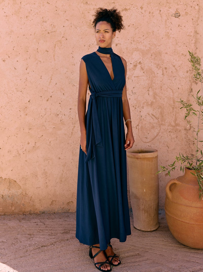 Robe longue multipositions Bleu - Kiabi