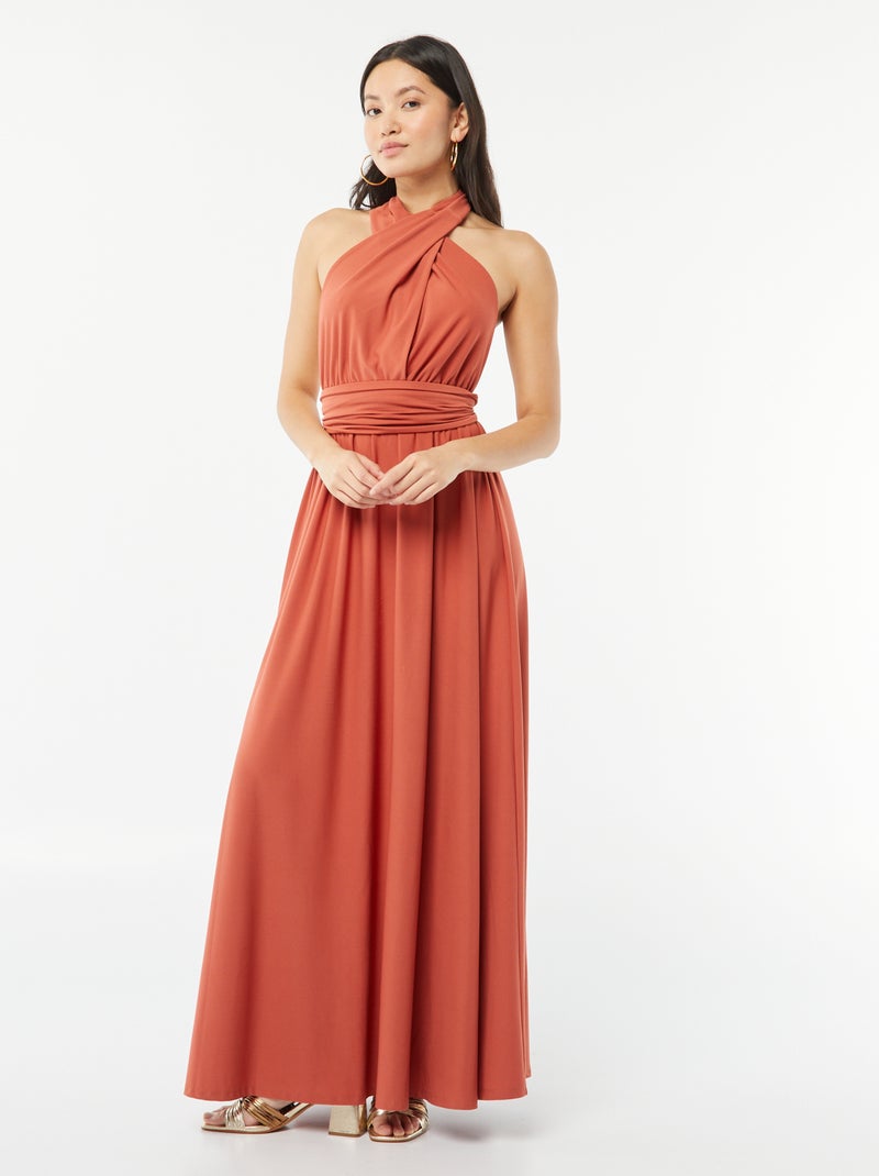 Robe longue multipositions Orange - Kiabi