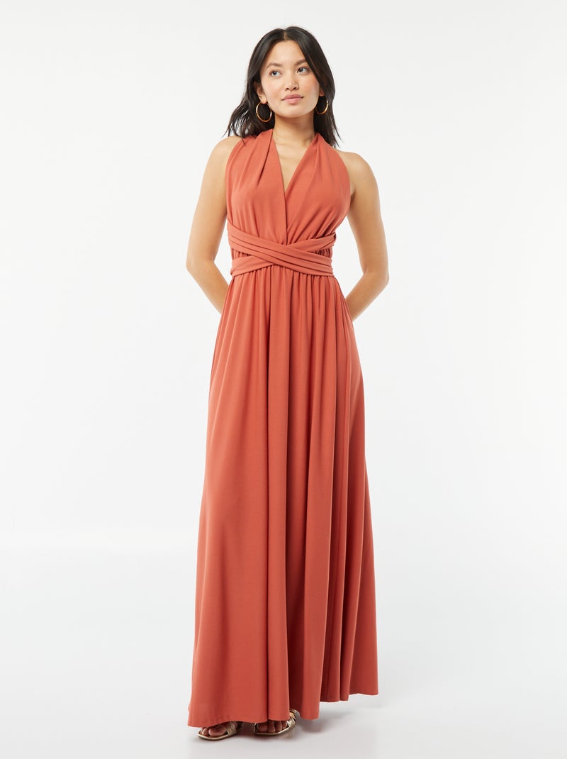 Robe longue multipositions Orange - Kiabi