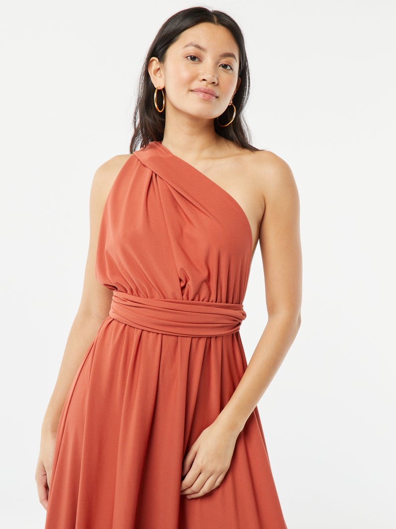 Robe longue multipositions Orange - Kiabi