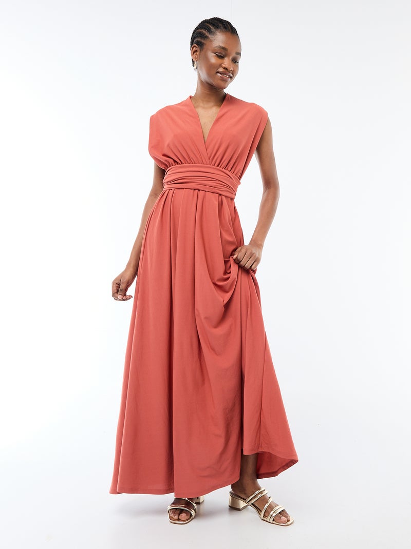 Robe longue multipositions Orange - Kiabi