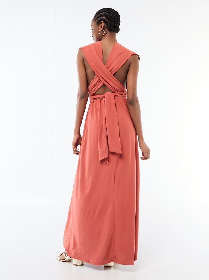 Robe longue multipositions Orange - Kiabi