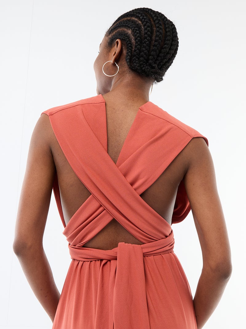 Robe longue multipositions Orange - Kiabi