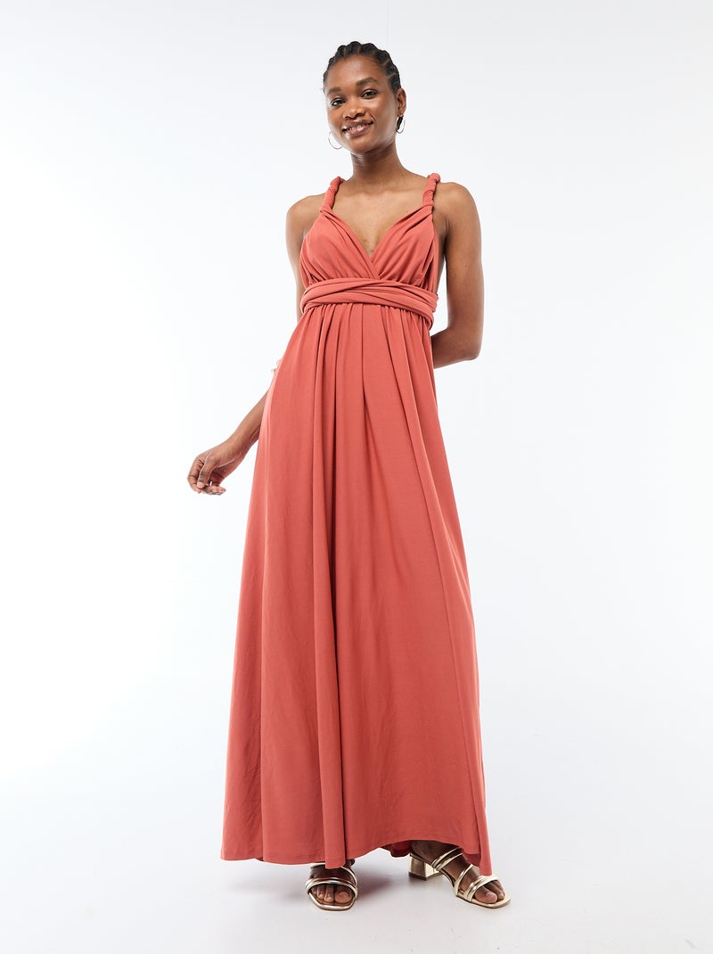 Robe longue multipositions Orange - Kiabi