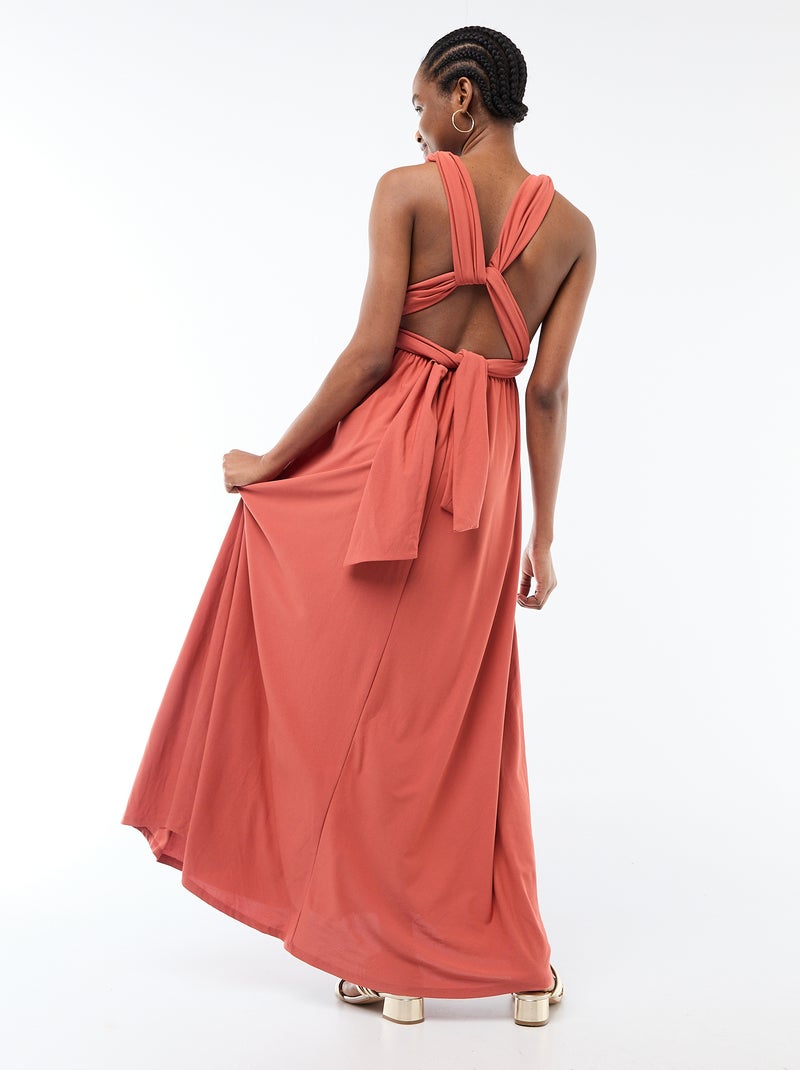 Robe longue multipositions Orange - Kiabi