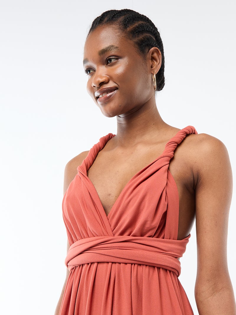 Robe longue multipositions Orange - Kiabi