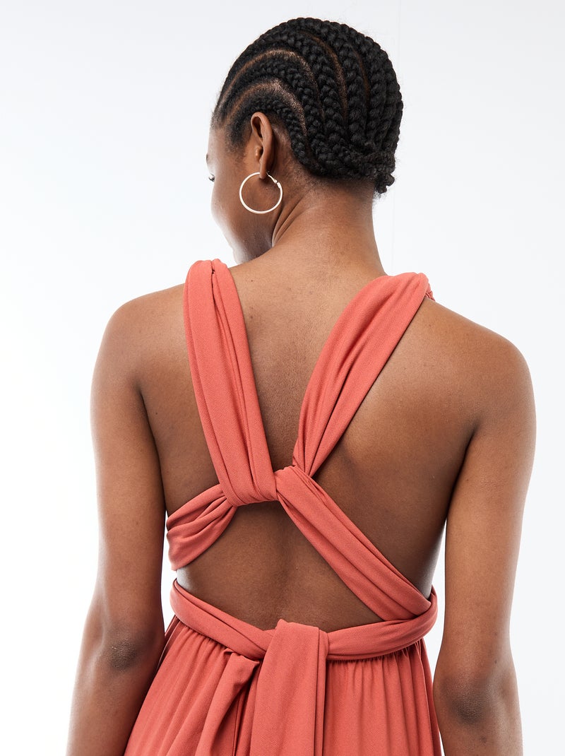 Robe longue multipositions Orange - Kiabi