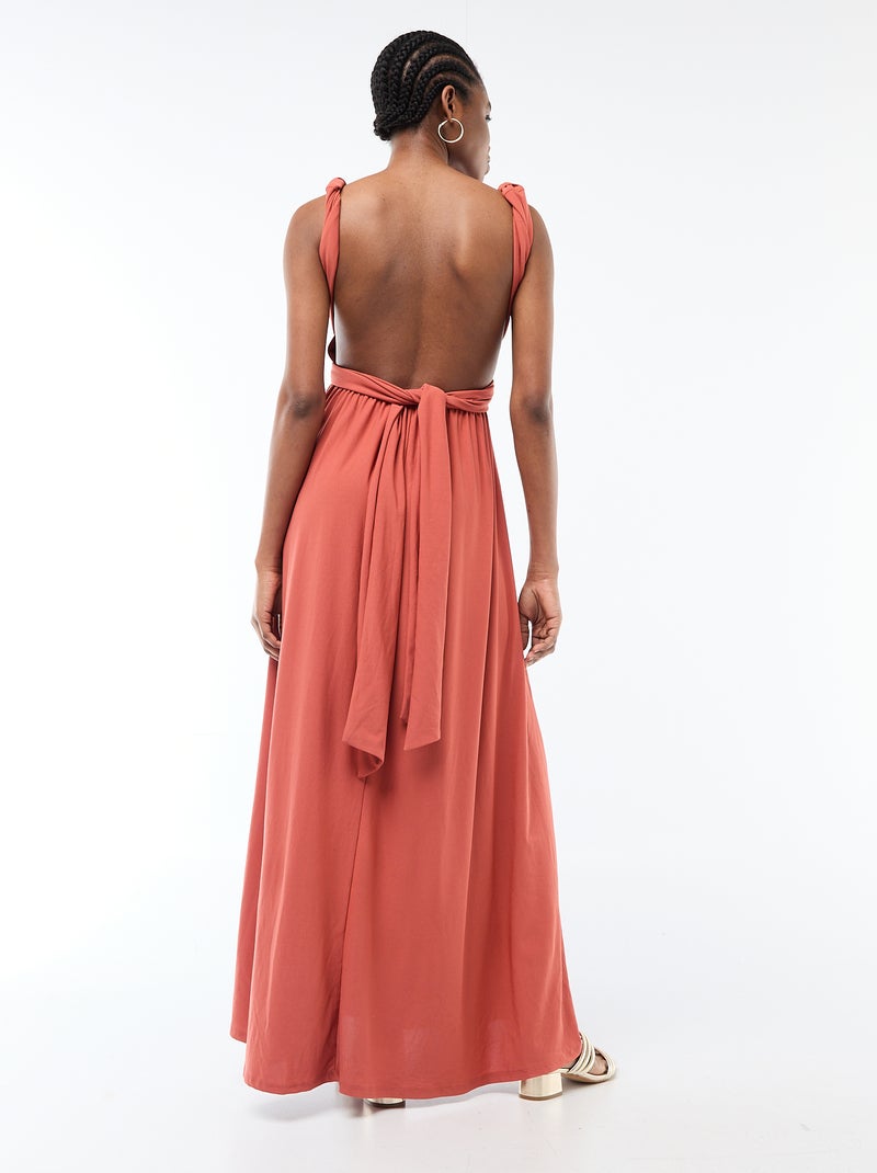Robe longue multipositions Orange - Kiabi