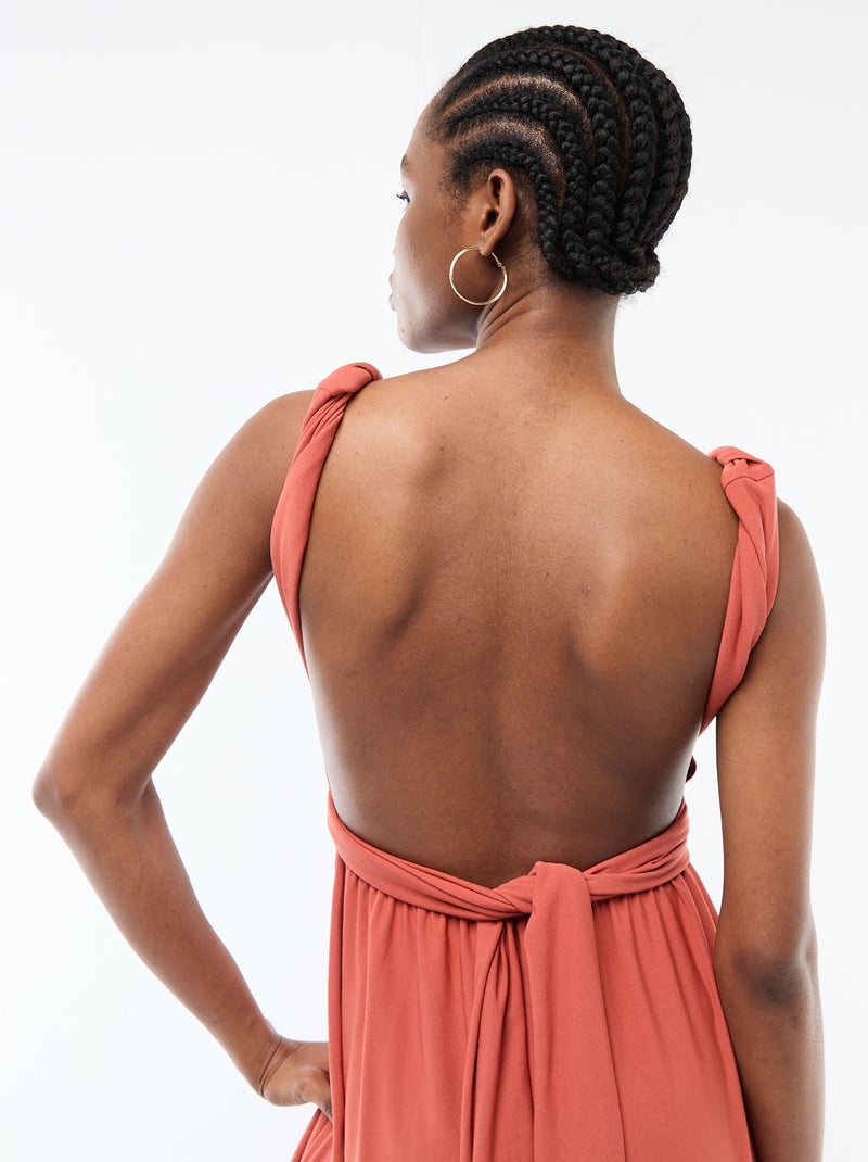 Robe longue multipositions Orange - Kiabi