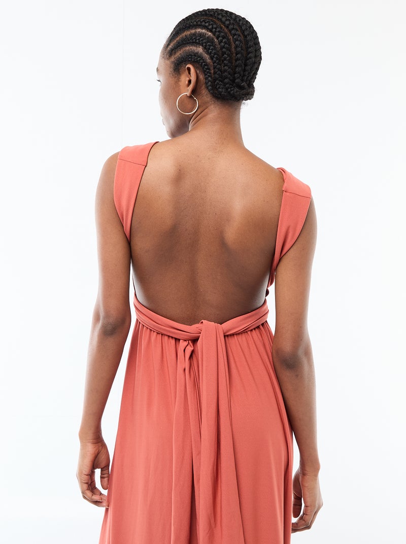 Robe longue multipositions Orange - Kiabi