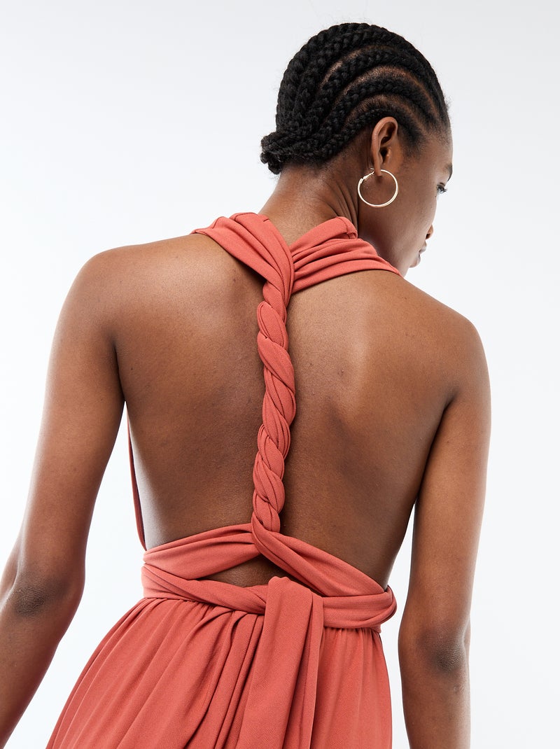 Robe longue multipositions Orange - Kiabi