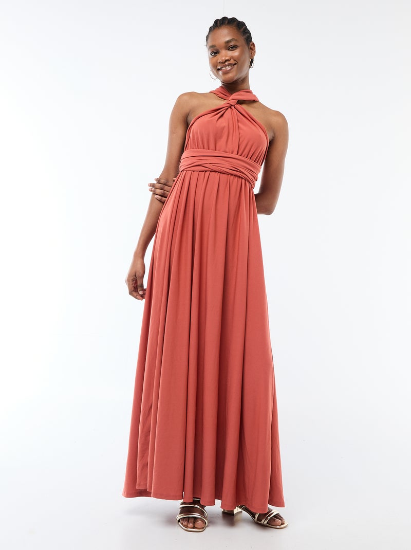 Robe longue multipositions Orange - Kiabi